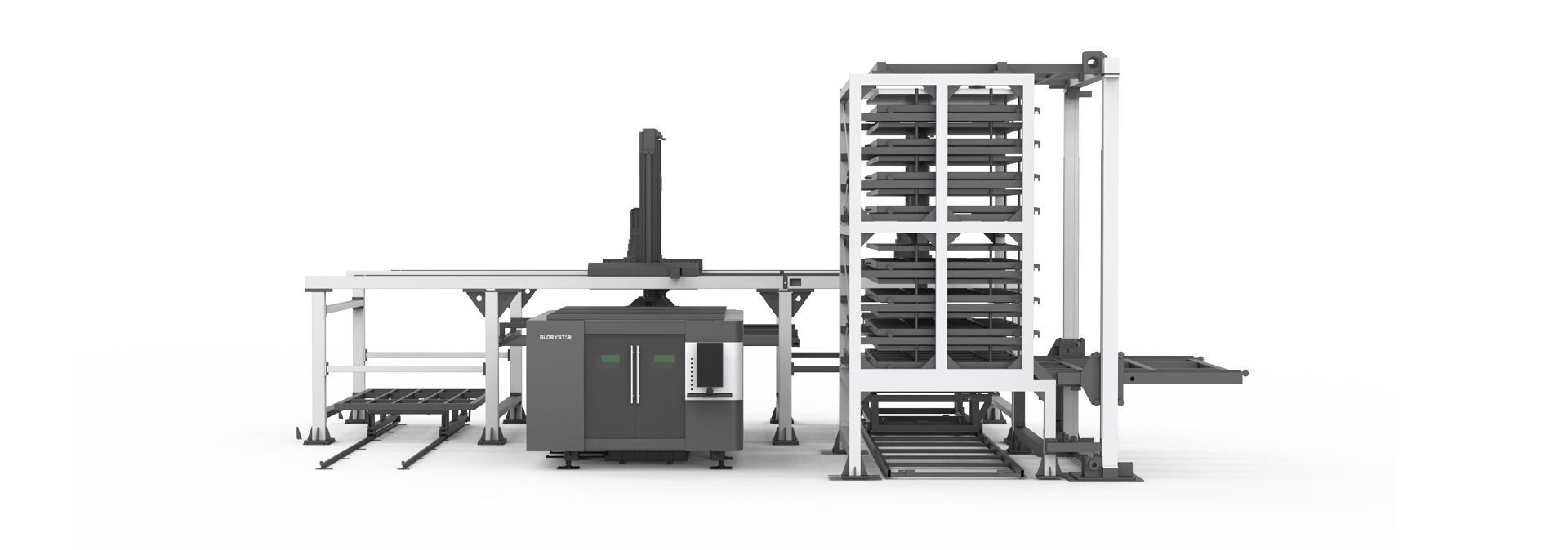 力星激光板材自動上下料庫系統(tǒng)-無人化、全自動加工生產(chǎn)