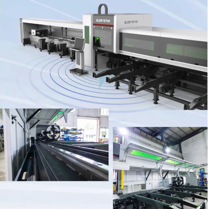 高顏亮相！力星激光NS-6022HG三卡盤(pán)光纖激光切管機(jī)如期而「智」！