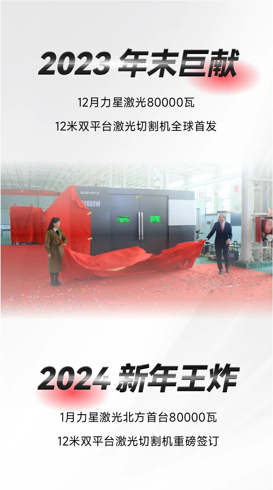 開年第一彈！北方首臺80000瓦光纖激光切割機落定，力星激光成就客戶加工之wang！