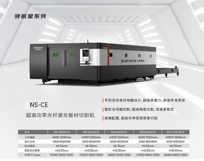 力星激光專利雙地腳床身，讓動(dòng)態(tài)性能更快！